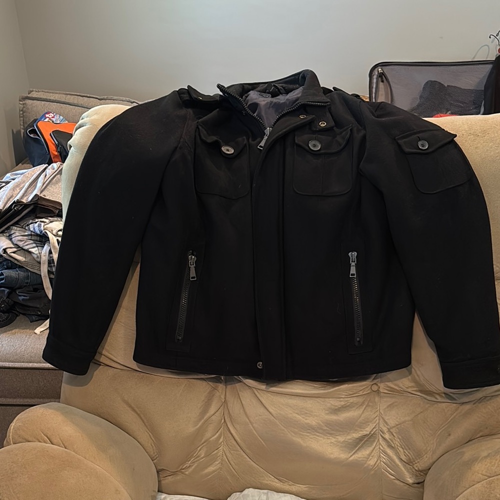 INC International Concepts Black Military Field Jacket  XL